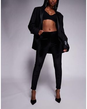 ASOS Leggings Negros De Pana Aterciopelada De