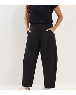 PixieGirl Petite Pleated Barrel Trousers - Black