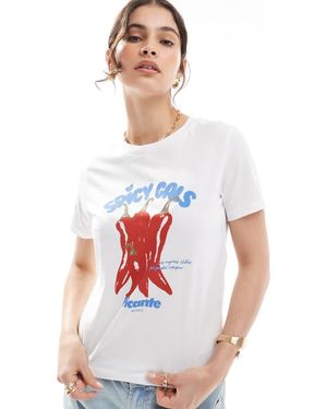 JJXX T-Shirt Met Spicy Girls-Print - Wit