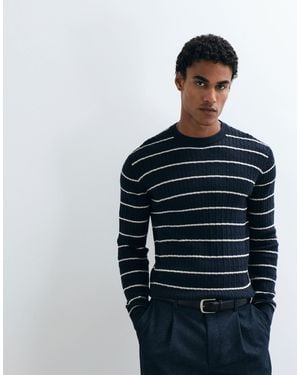 Mango Cable Knit Sweater - Blue