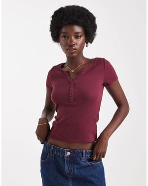 Hollister – kurzärmliges t-shirt - Lila