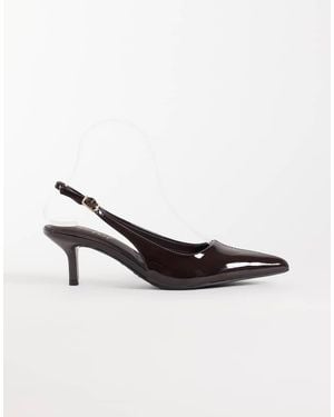 New Look Seam Detail Slingback Heel - White