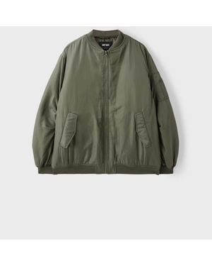 Stradivarius Oversize Bomber Jacket - Green
