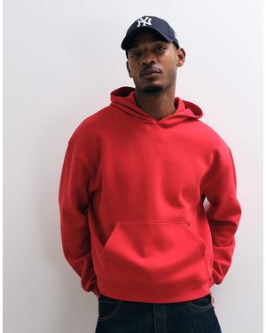ASOS Essentials Oversized Boxy Hoodie - Red