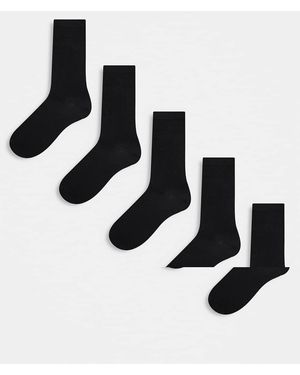 Only & Sons Pack De 5 Pares De Calcetines Negros De