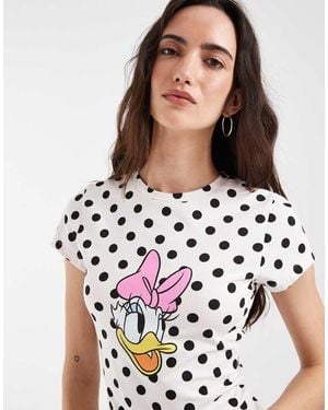 ASOS Disney Baby Tee With Daisy Duck Print - White