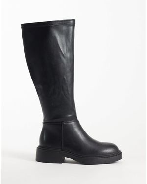 New Look Wide fit chunky-kniehochstiefel - Schwarz