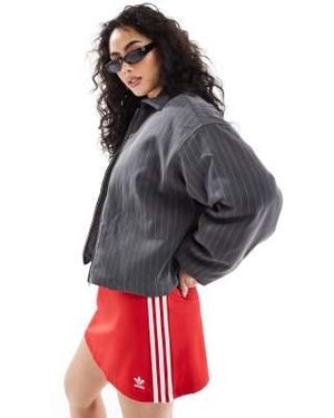 Monki Lightly Padded Bomber Jacket - Grey