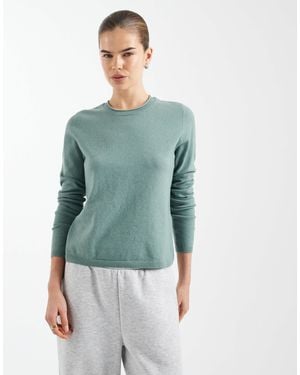 ONLY Round Neck Knit Top - Green