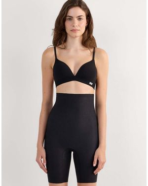 Intimissimi Light Shaping High-Waisted Cotton Shorts - Black