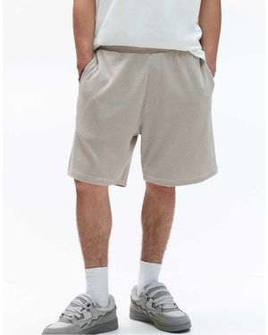 Pull&Bear Gebreide Bermudashort Met Wafelstructuur - Grijs