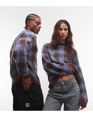 Collusion Oversized Trui Met Ronde Hals - Blauw