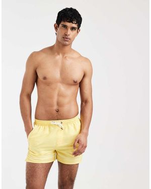 Aray Pantaloncini Da Bagno Chiaro Con Finiture A Contrasto - Giallo