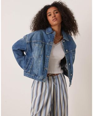 Free People Opal swing - veste en jean - cowboy romance - Bleu