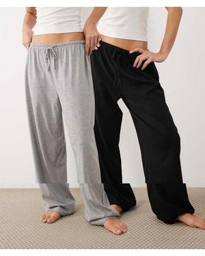 ASOS Pack Of 2 Pyjama Trousers - Black