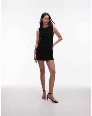 & Other Stories Velvet Mini Dress With Low V-back - White