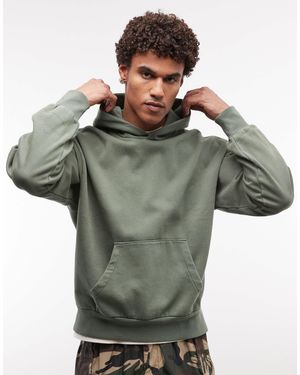 Weekday Sweat à capuche oversize coupe carrée - foncé - Vert