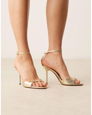 ASOS Nano Barely There High Heel Sandals - Natural