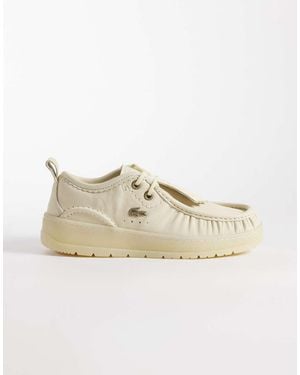 Lacoste Umpire Lace-up Logo Shoes - Natural