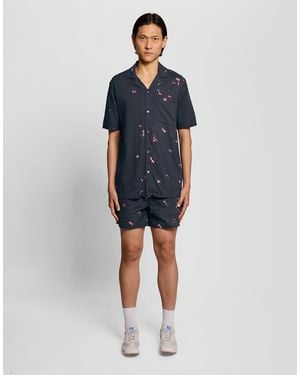 Lyle & Scott Shorts Goldfish Print Swimshort - Blue