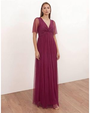 ANAYA Twist Detail Maxi Dress - Pink