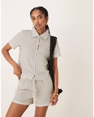 Aware Knitted Relaxed Shirt Co-ord - Natural