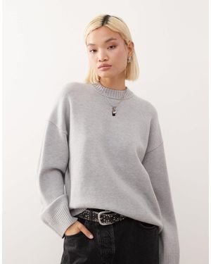 Monki – oversize-pullover - Grau