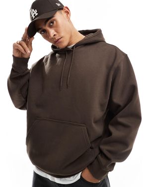 Weekday Relaxed Heavyweight Jersey Hoodie - Brown
