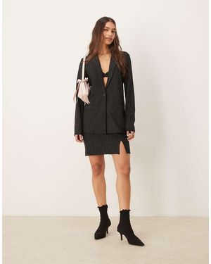 Jdy Mini Rok Met Inkeping Aan De Voorkant - Zwart