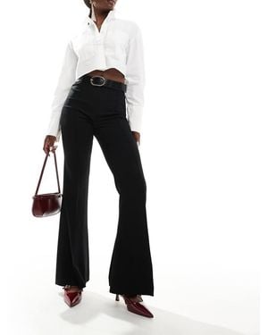 & Other Stories Flare Leg Stretch Tailored Trousers With Extend Tab Waistband - White