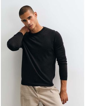 Mango Wool Look Jumper - Black