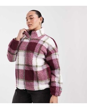 Noisy May Zip Through Fleece - Purple