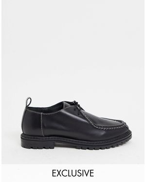 ASRA Exclusive – freddie – flache schnürschuhe aus em leder - Schwarz