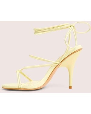Public Desire Marcel Strappy Ankle Tie High Heels - Natural