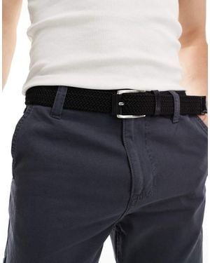 River Island Elastic Webbing Belt - Blue