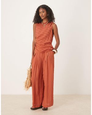 ASOS Palazzo Stripe Pants Co-ord - Orange