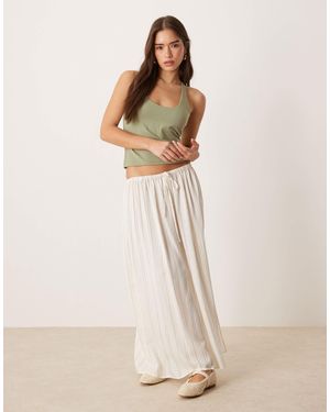 Abercrombie & Fitch Scoop Neck Racerback Tank Top - Natural