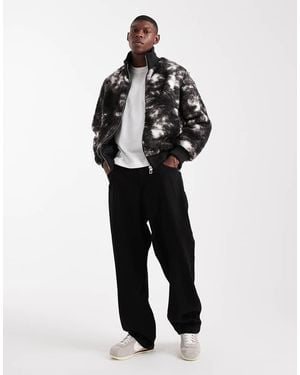 Only & Sons Oversized Teddy Zip Up Fleece - Black