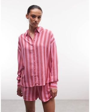 Noisy May Linen Mix Shorts - Pink