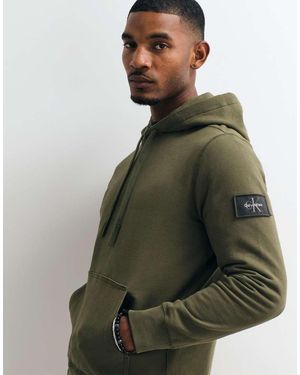 Calvin Klein Terry Badge Hoodie - Green