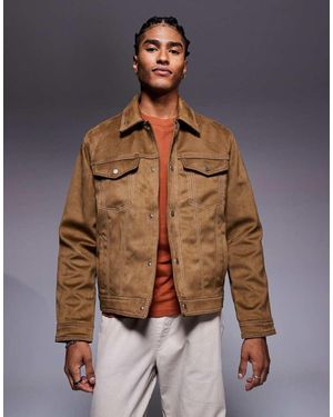 River Island Suedette Western Jacket - Brown