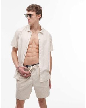 Rhythm Classic Linen Short Sleeve Shirt - White
