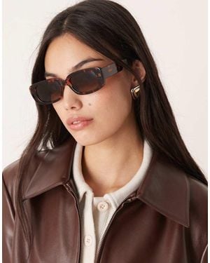 ASOS Mid Square Sunglasses - Brown