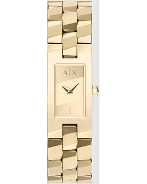 ARMANI EXCHANGE Zweizeigeruhr aus farbenem edelstahl - Mettallic