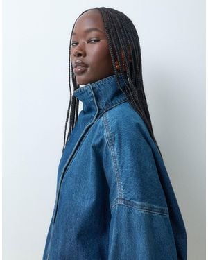 ASOS Oversize-denim-bomberjacke - Blau