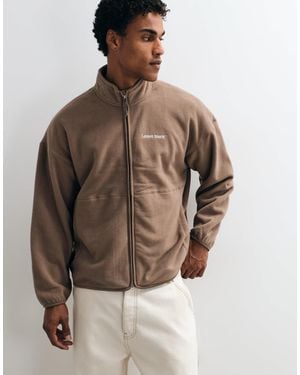 Only & Sons Oversize-fleece mit leave-blank-print - Braun