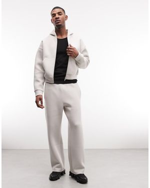 Weekday Scuba-style Fabric Wide Leg Trackies - White
