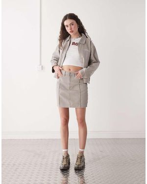 Obey Serene Denim Midi Skirt - Natural