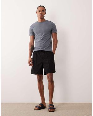 New Look Pintuck Tie Waist Shorts - Black
