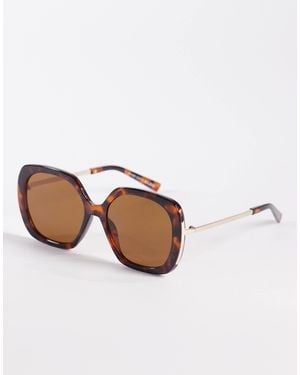 ALDO Mickaela Oversized Oval Sunglasses - Brown